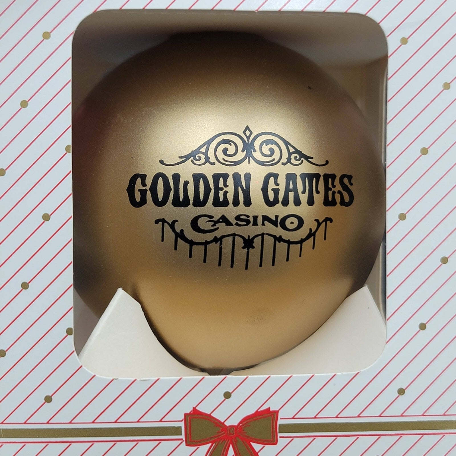 Vintage Golden Gates Casino Blackhawk CO Christmas Ornaments Lot of 2