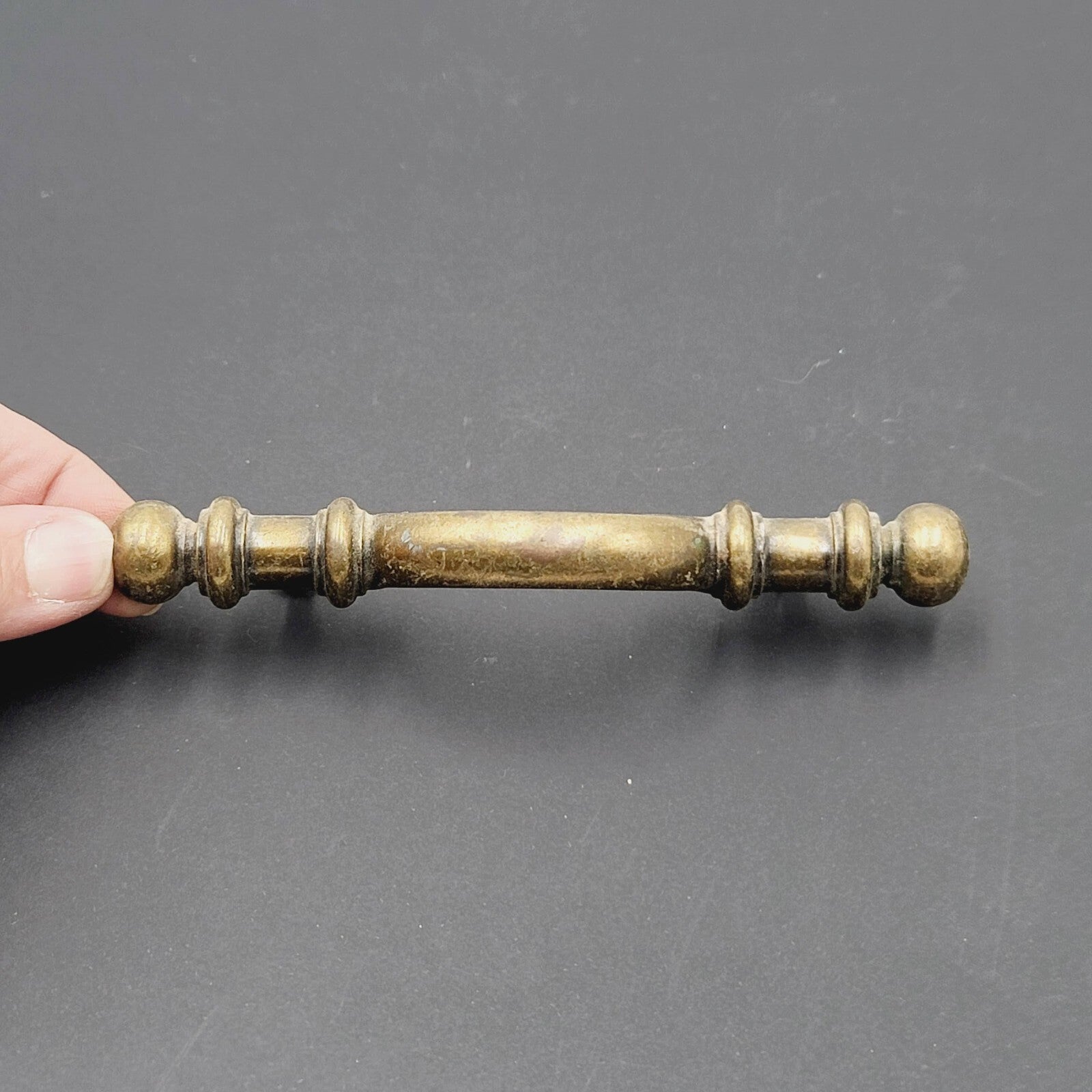 Vintage Brass Drawer Pull Salvage Hardware 3" H0172