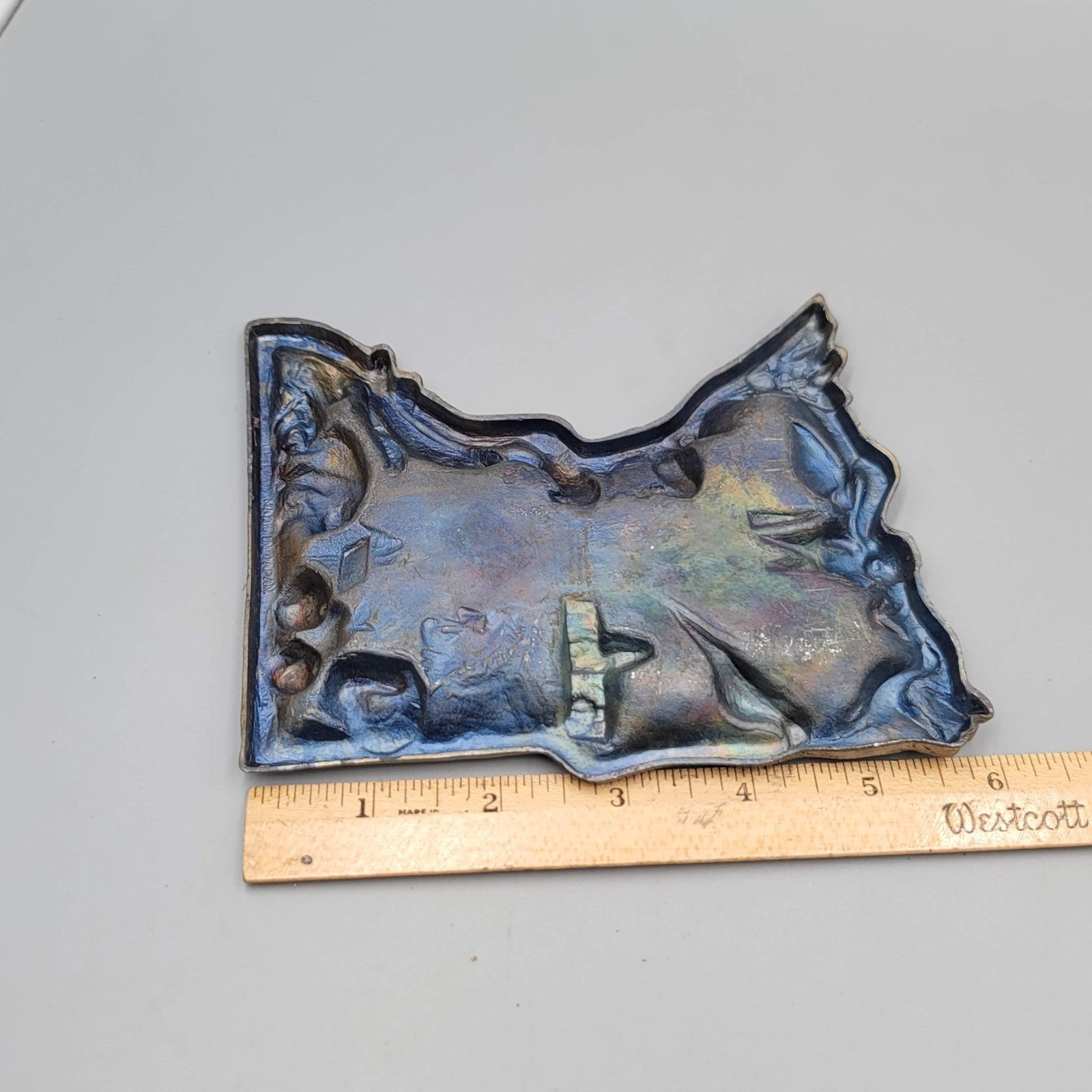 Vintage MINNESOTA Travel Souvenir Metal Trinket Dish Ashtray Made in Japan 6"