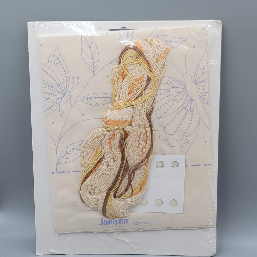 Janlynn Butterflies Pillow Candlewick Embroidery Kit 021-1329  NEW NOS