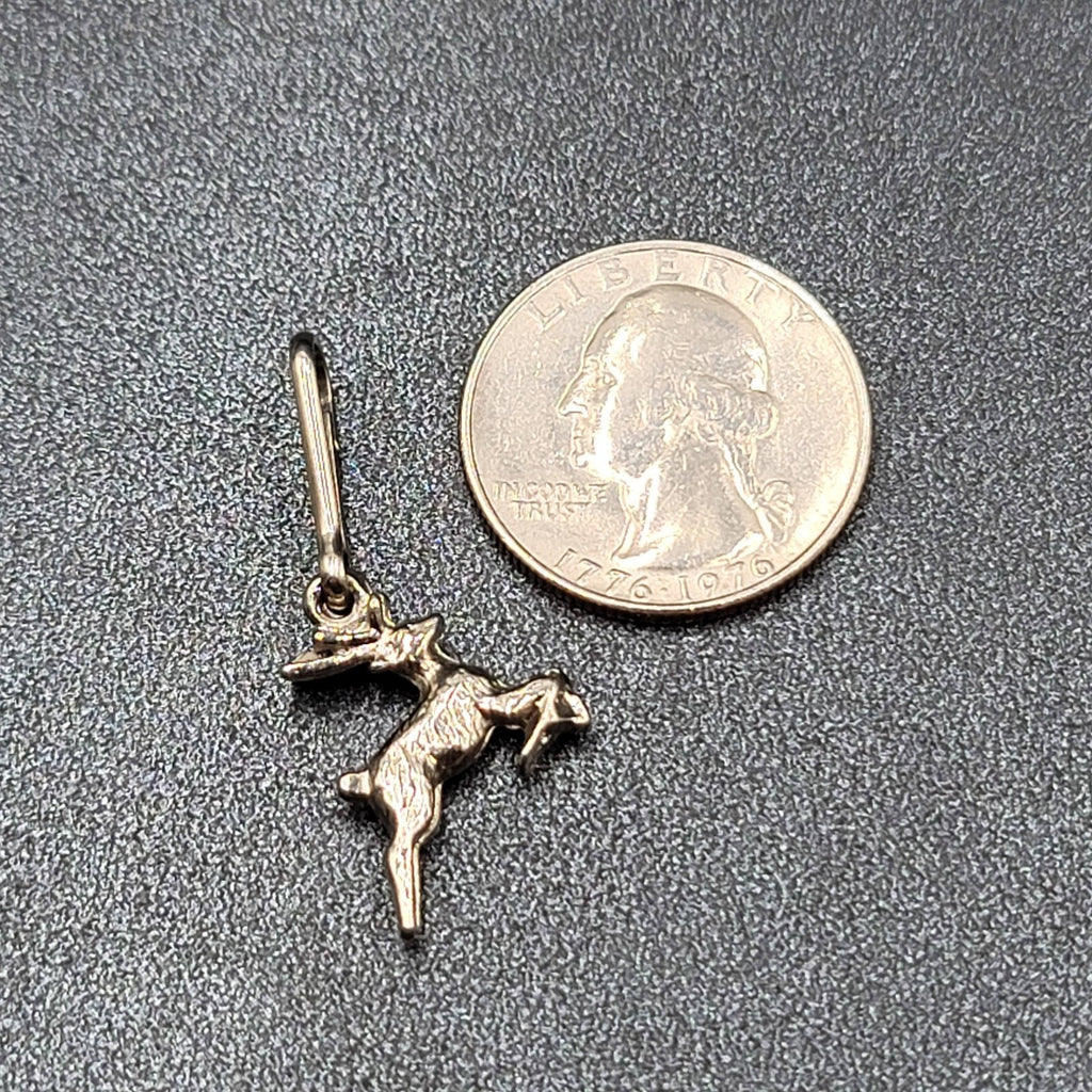Deer Charm Purse Charm Bag Charm Zipper Pull Keychain Gift Silver tone 3/4"