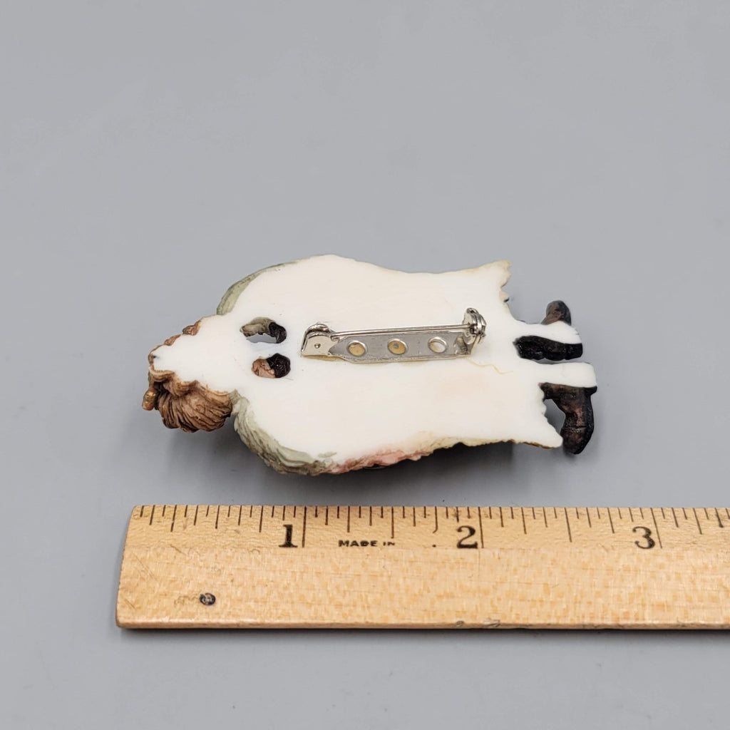Vintage Boyds Bear Angel Brooch Resin Angel 2.75 in