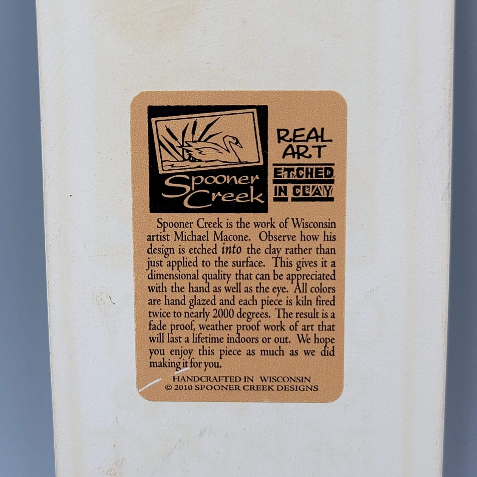 SPOONER CREEK Clay Tile Wall Plaque Our Family The Perfect Blend of Chaos & Love