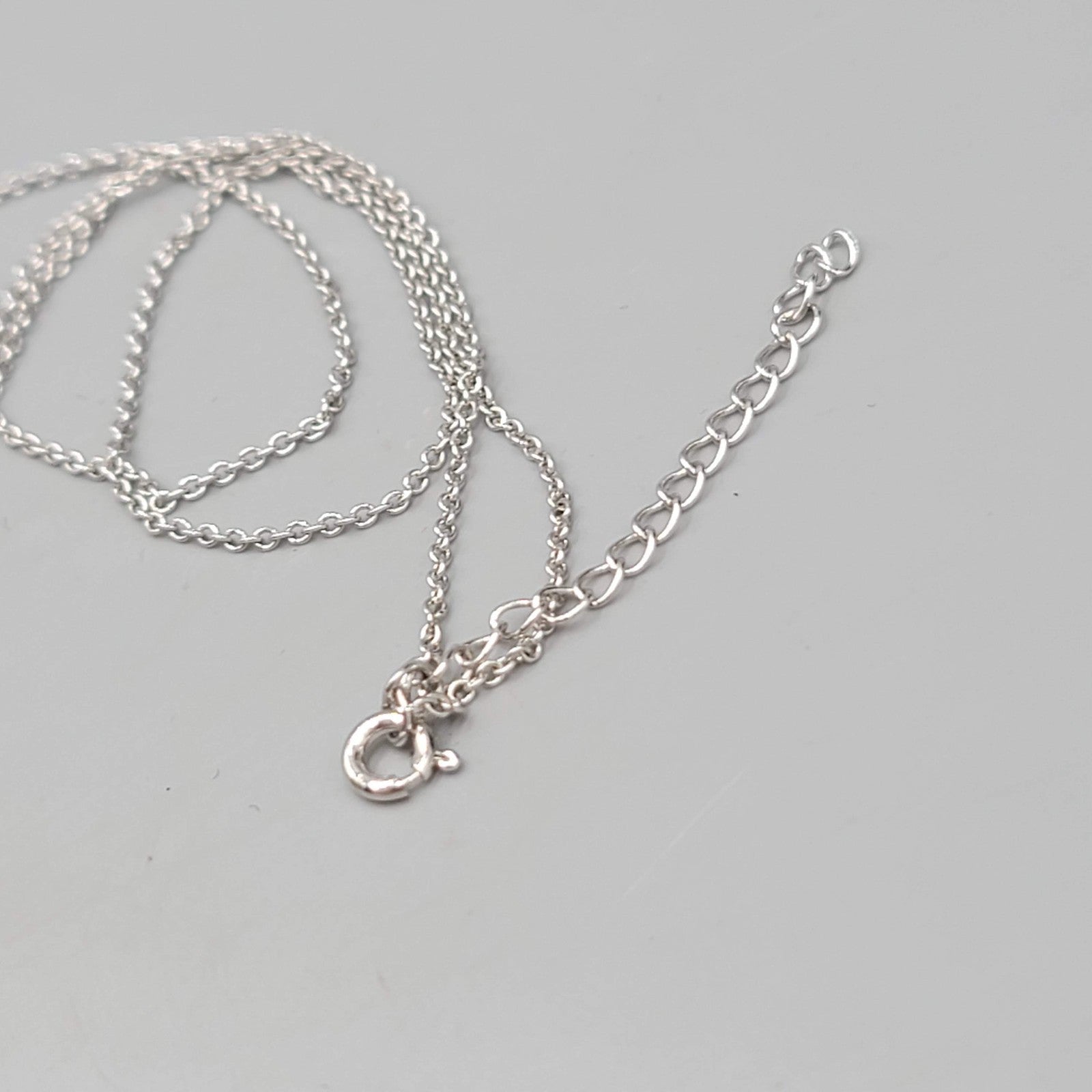 Initial Letter P Necklace Monogram Silver tone Chain Pendant 18"-20"