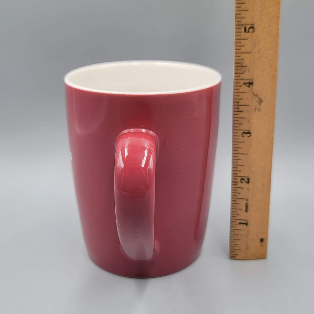 Starbucks Ceramic 2020 Coffee Mug Tea Cup 10 oz Mauve Maroon Burgundy Red