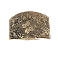 Vintage Jim Beam Belt Buckle Mens Brass Tone 1985 Las Vegas Convention DICE