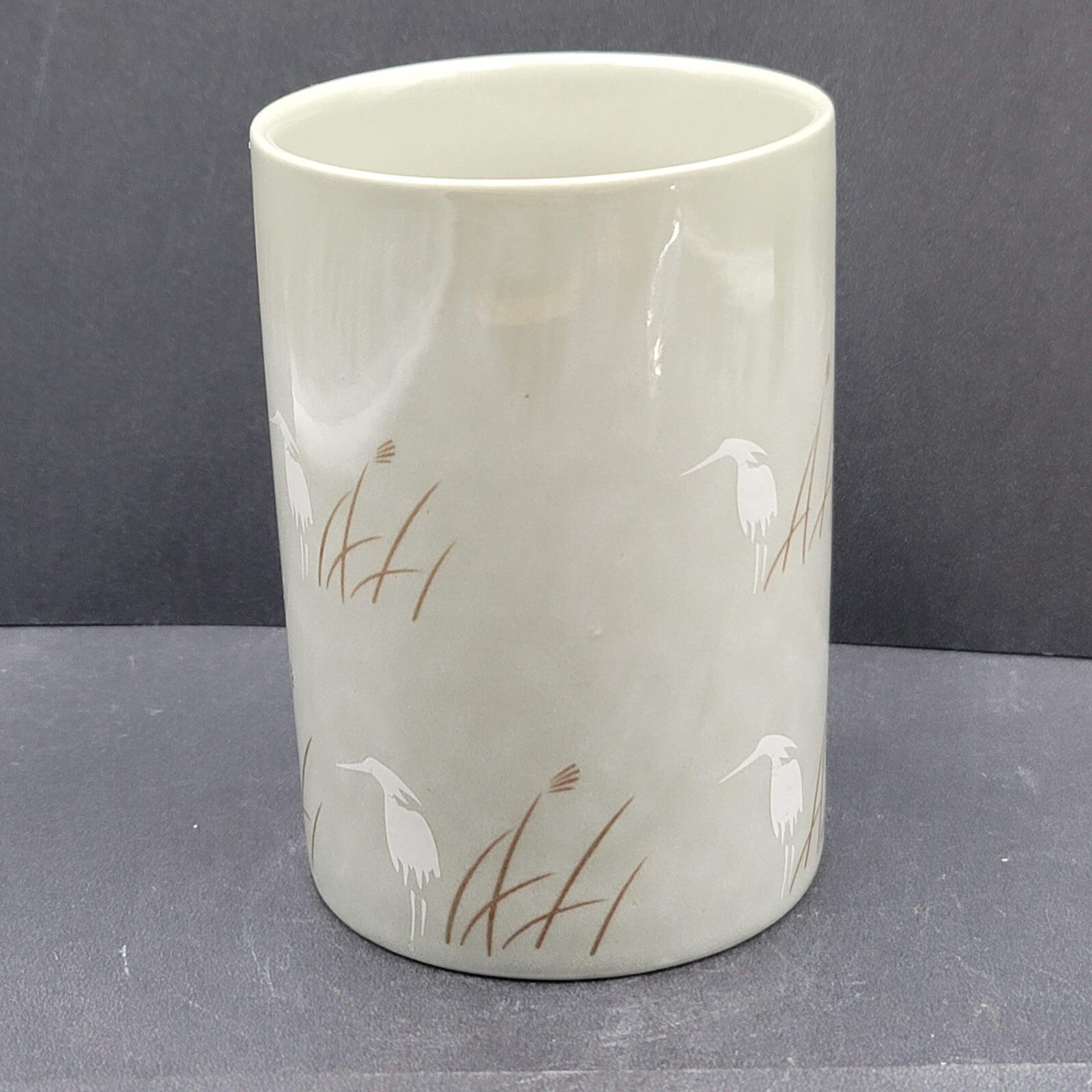 Vintage Coffee Mug Tea Cup Heron Mug Signed