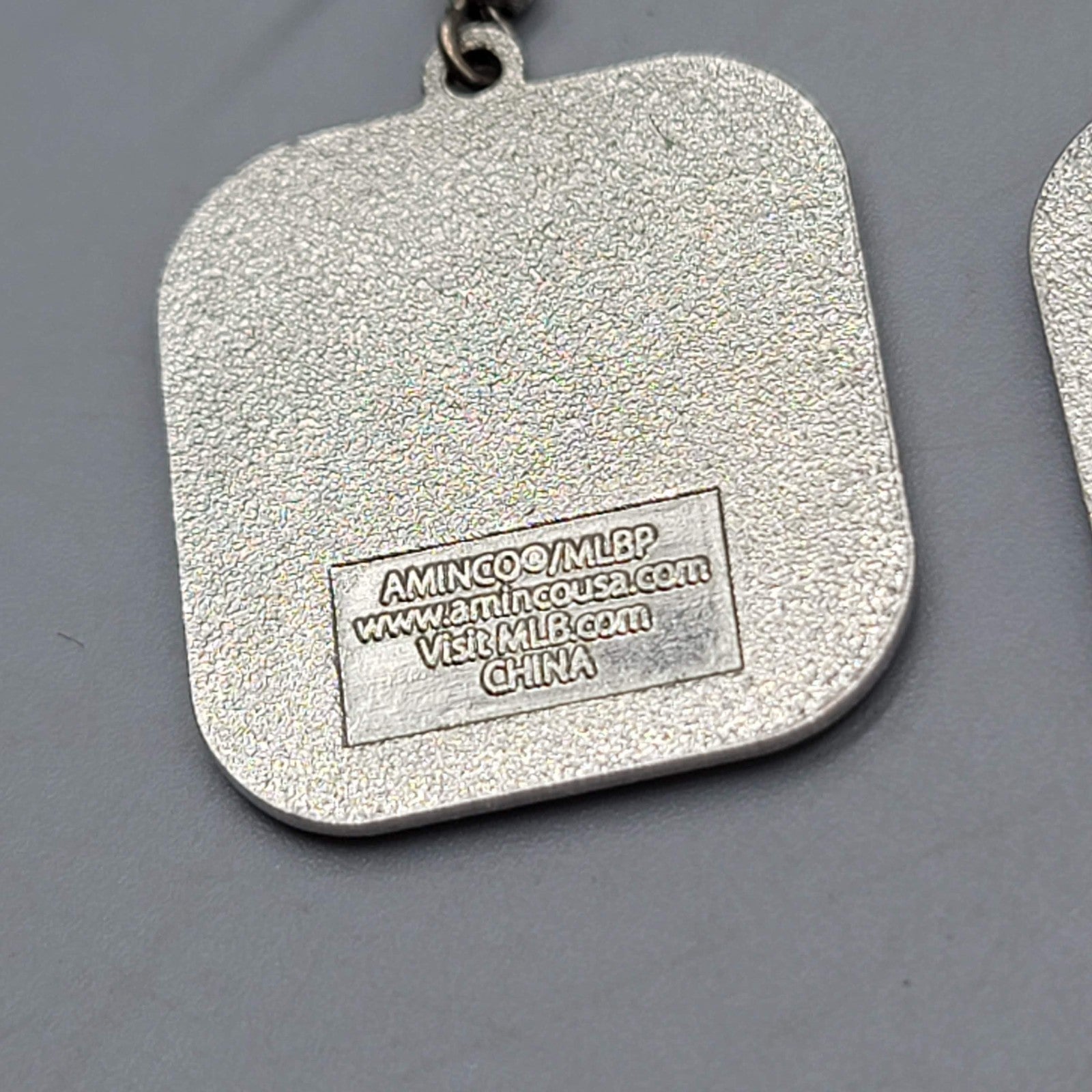 Colorado Rockies Pierced Earrings Baseball Silver tone Dangle 1 1/8"