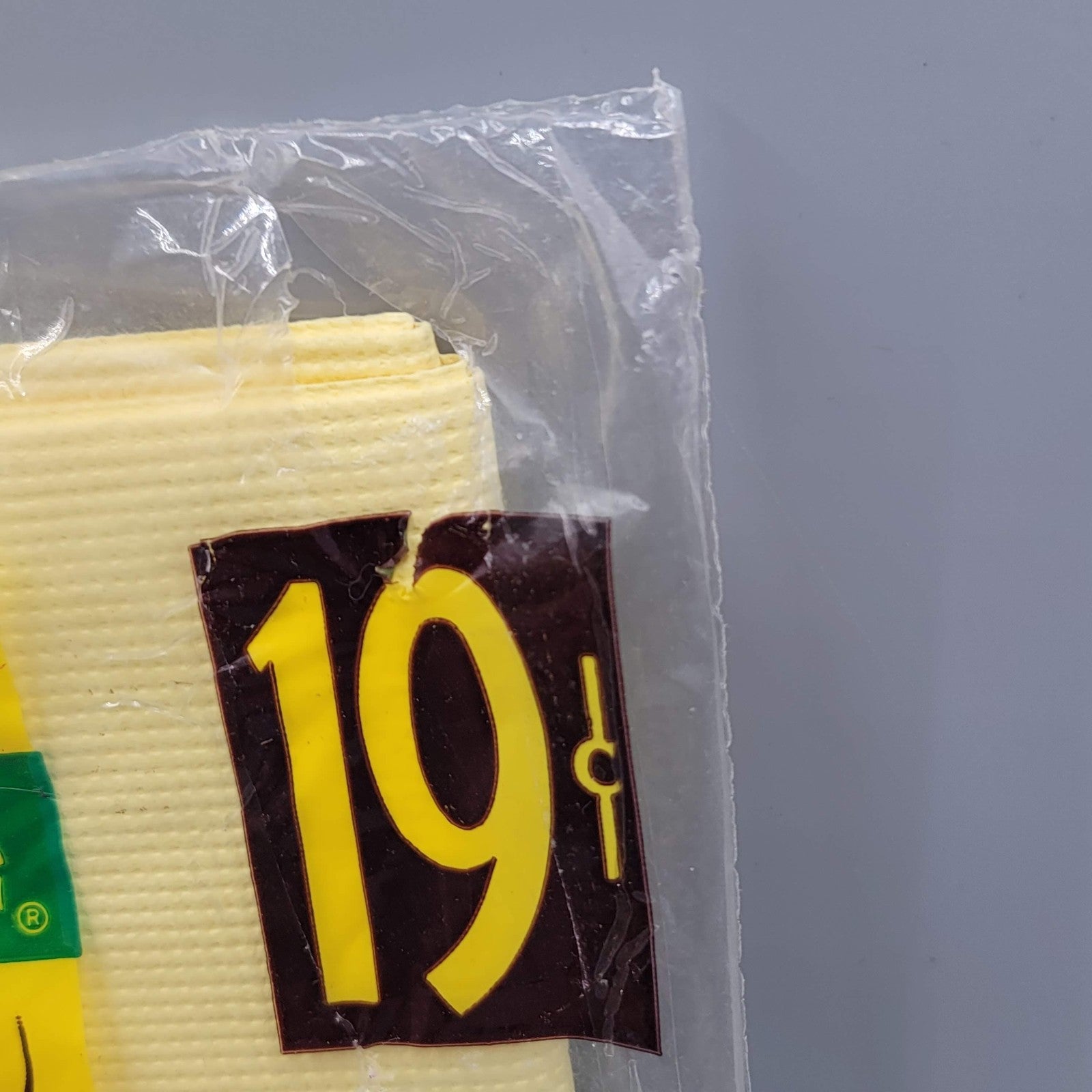 Vintage Yellow Windproof Picnic Time Disposable Table Cloth 6'.6"x3'.4" NIP Prop