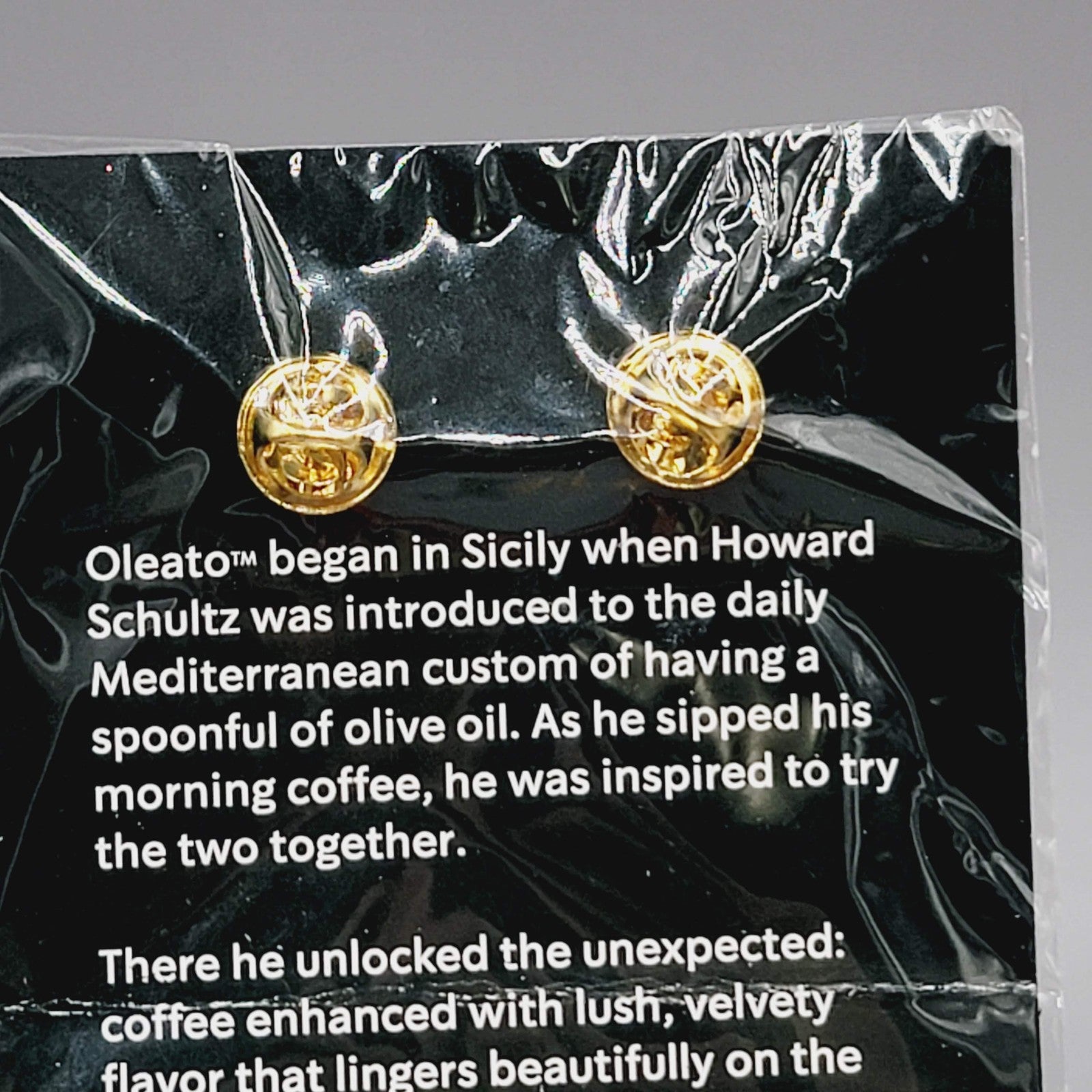 Starbucks Oleato Gold Pin 2024 Employee Exclusive Coffee Collectible New