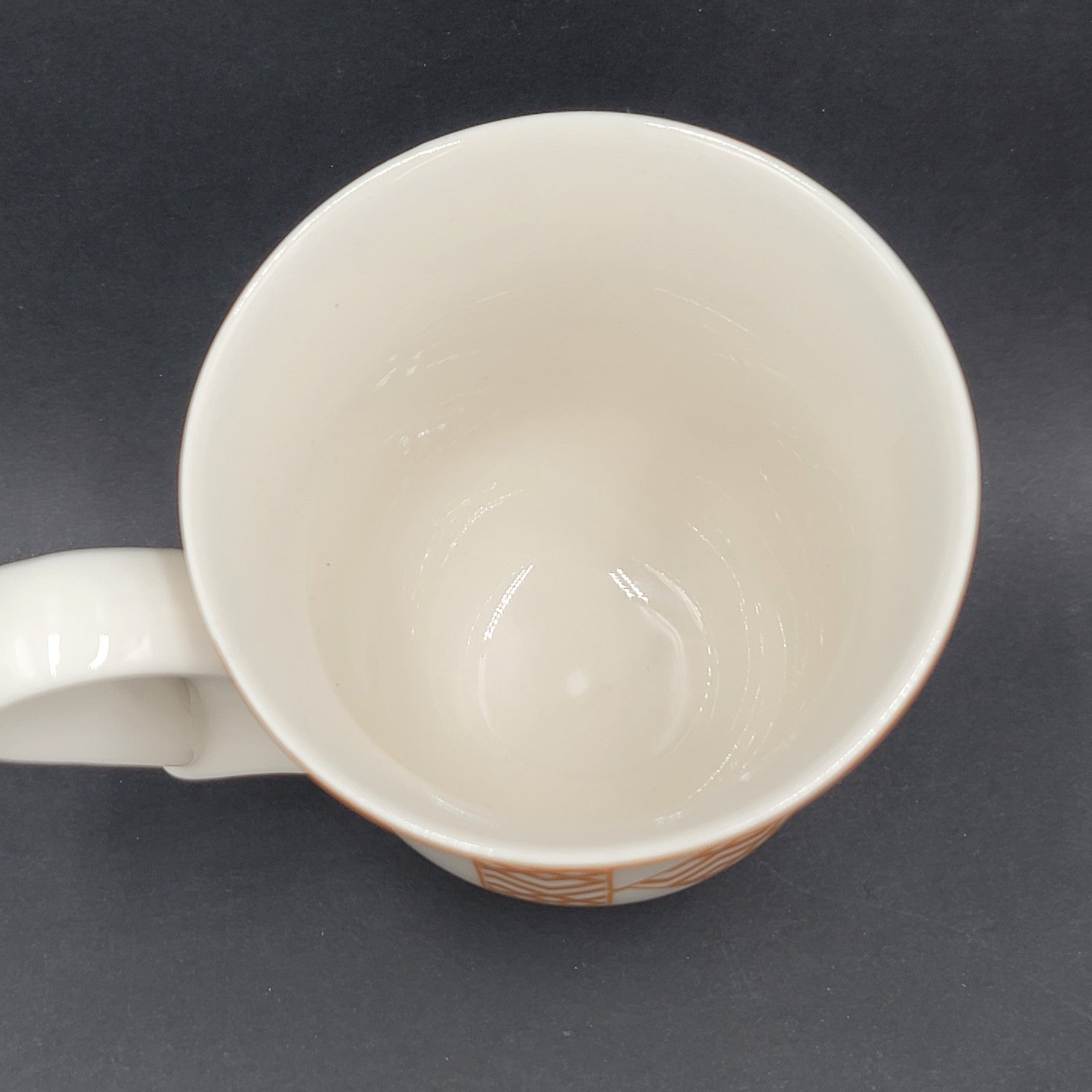 222 Fifth Fine China Coffee Mug Cup White Gold letters Monogram Letter K