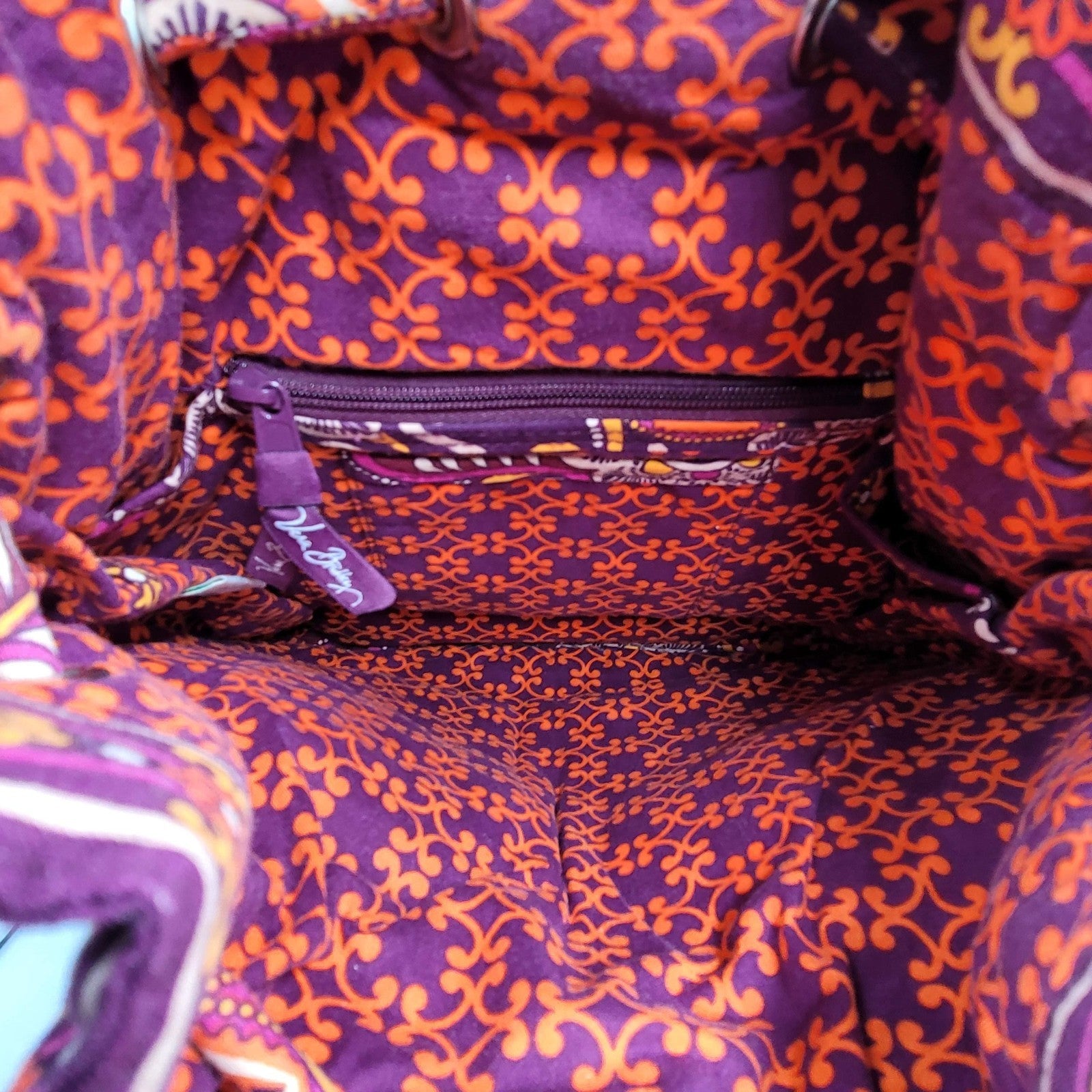 Vera Bradley Safari Sunset Shoulder Drawstring Bag Purse 4" x 10" x 10" VTG