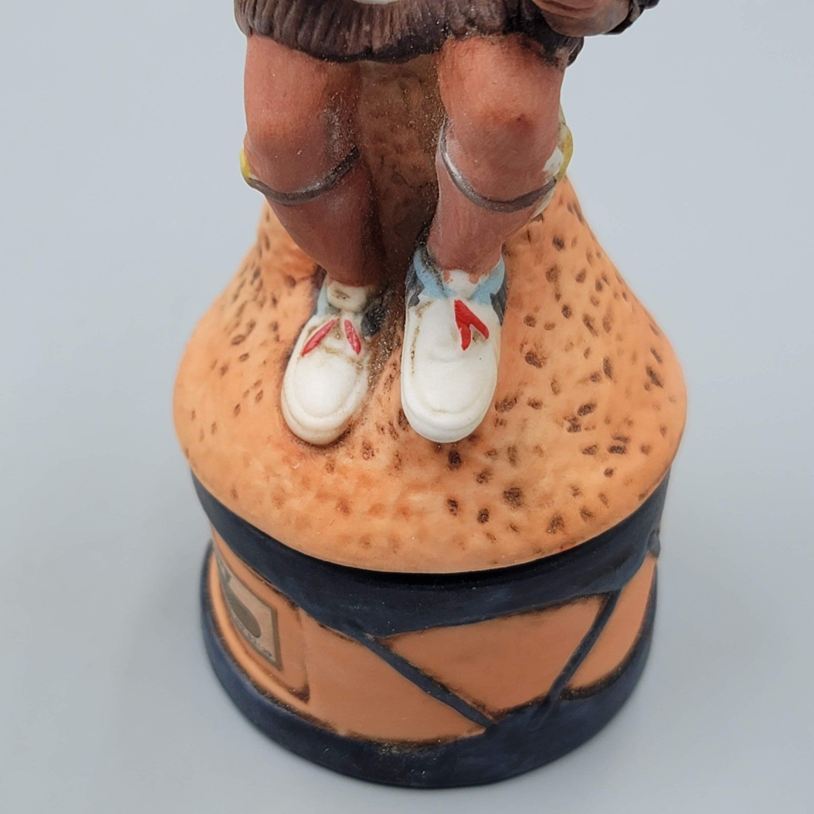 Vintage Ski Country Buffalo Dancer Mini 50ml Bourbon Whiskey Decanter 1980 6.5"