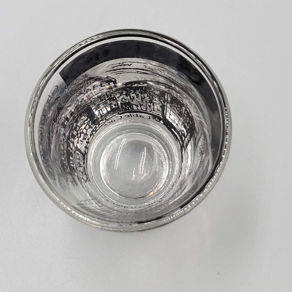 San Francisco Shot Glass Souvenir Black Gold Embossing