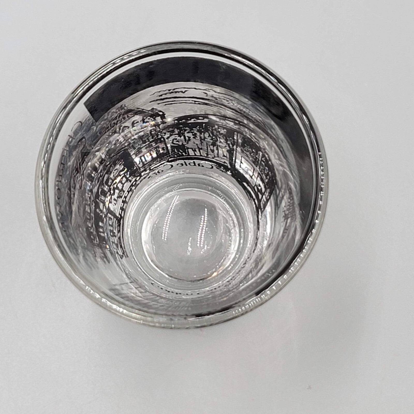 San Francisco Shot Glass Souvenir Black Gold Embossing