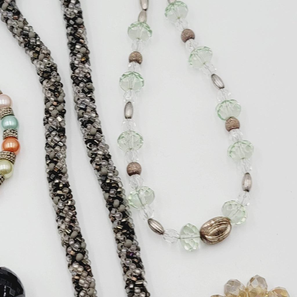Jewelry Mixed Lot Necklace Bracelets Beaded Stones Glass
