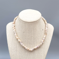 White Puka Shell Hawaiian Surfer Beach Bead Beaded Necklace 16"
