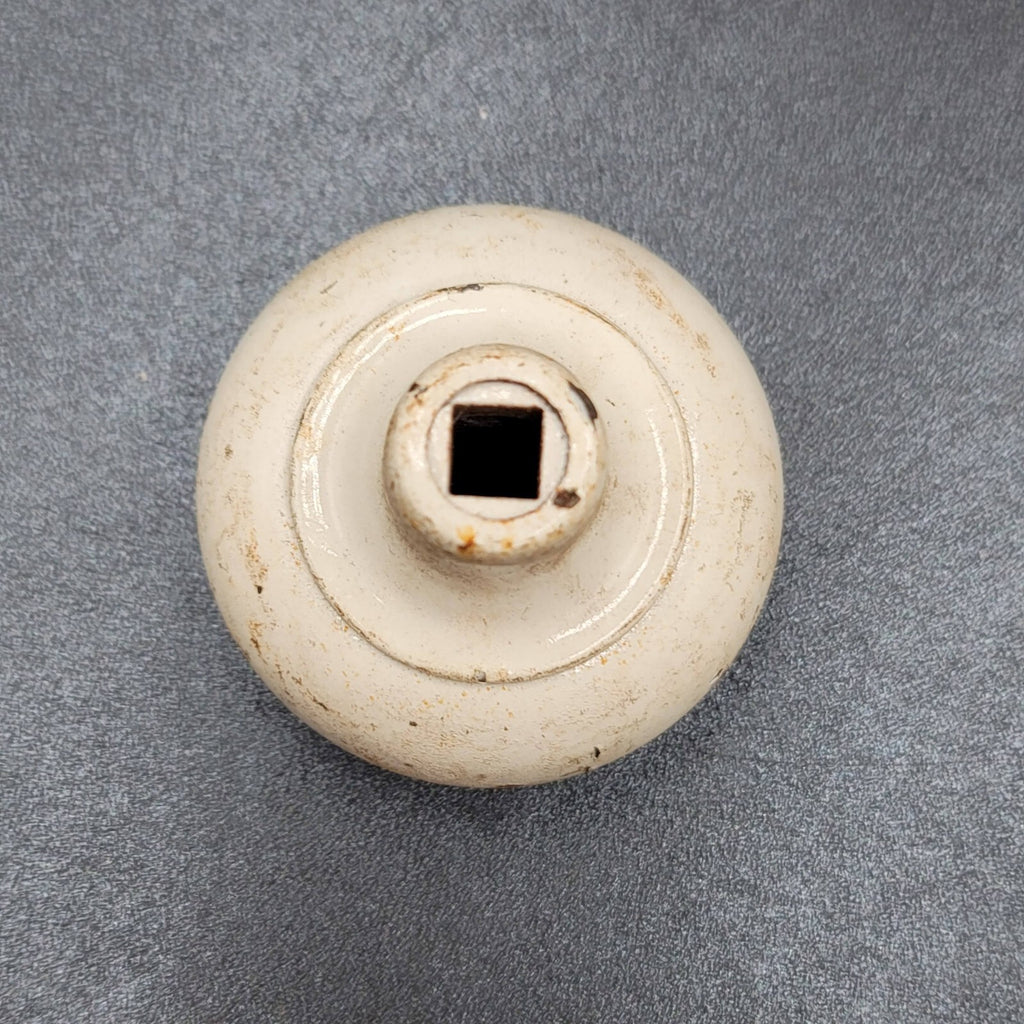 Vintage SINGLE Doorknob Salvage Door Hardware Painted White Shabby Chic