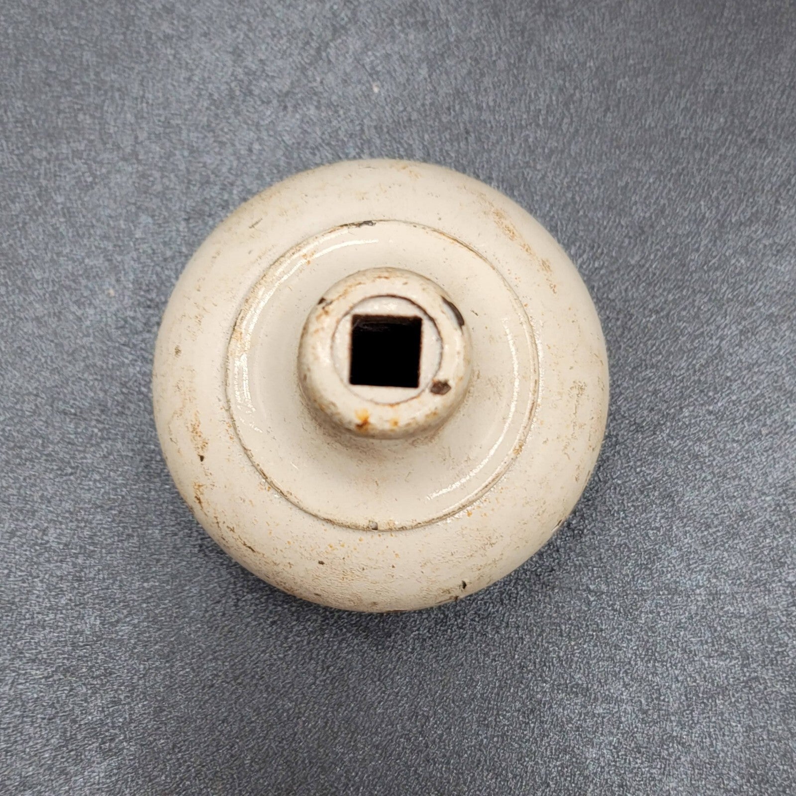 Vintage SINGLE Doorknob Salvage Door Hardware Painted White Shabby Chic