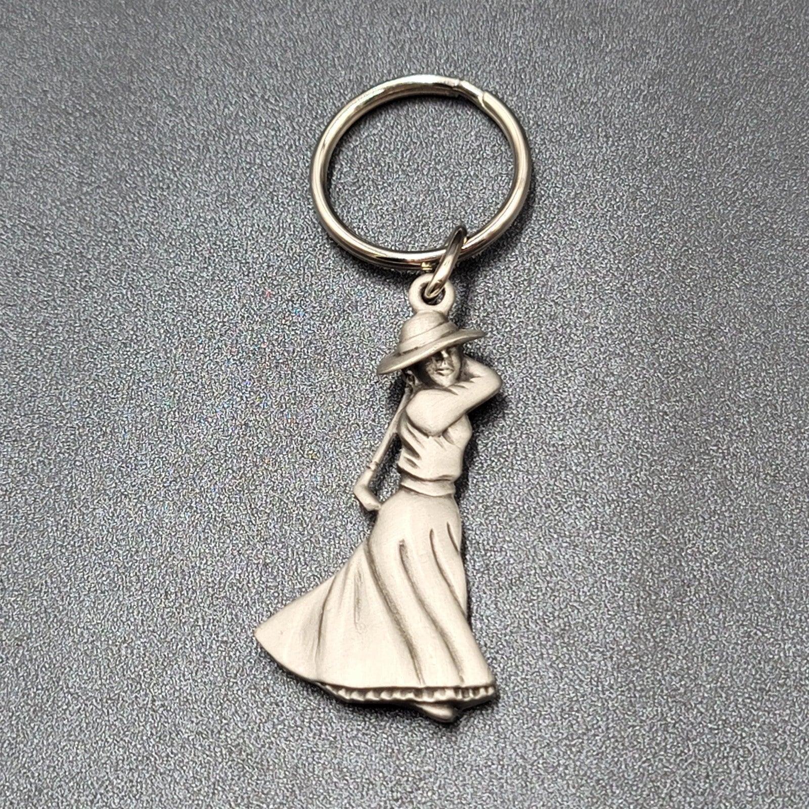 Golf Lady Key Chain by FORT woman golfer charm 