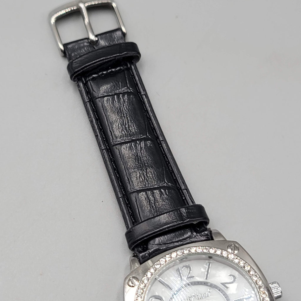Park Lane Watch Womens Quartz Leather Strap 37mm Japan Movement NEEDS BATTERY