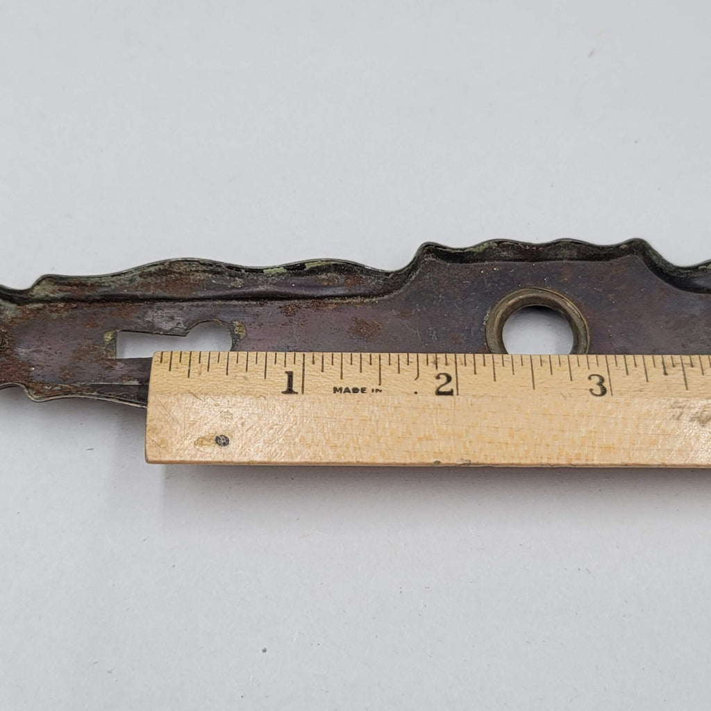 Vintage Doorknob Back Plate Skeleton Keyhole Salvage Hardware Steel