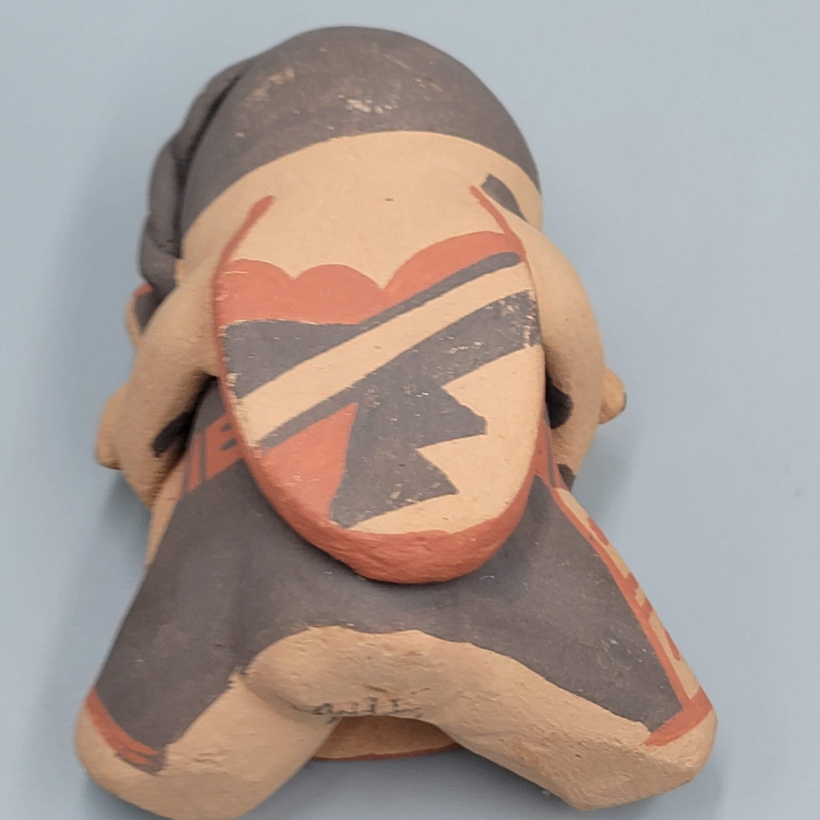 Jemez Pueblo Native American Storyteller Figure 2 Babies Signed AW 3.5 in