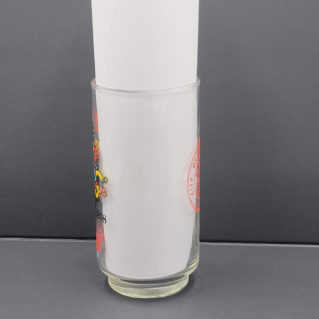 Rare 1978 San Antonio FIESTA Dr Pepper 16 oz Glasses With City Seal 