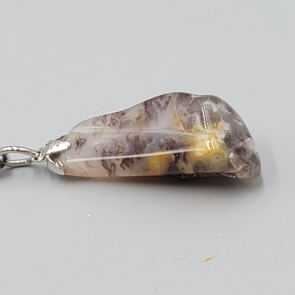 Vintage Natural Polished Quartz Rock Keychain