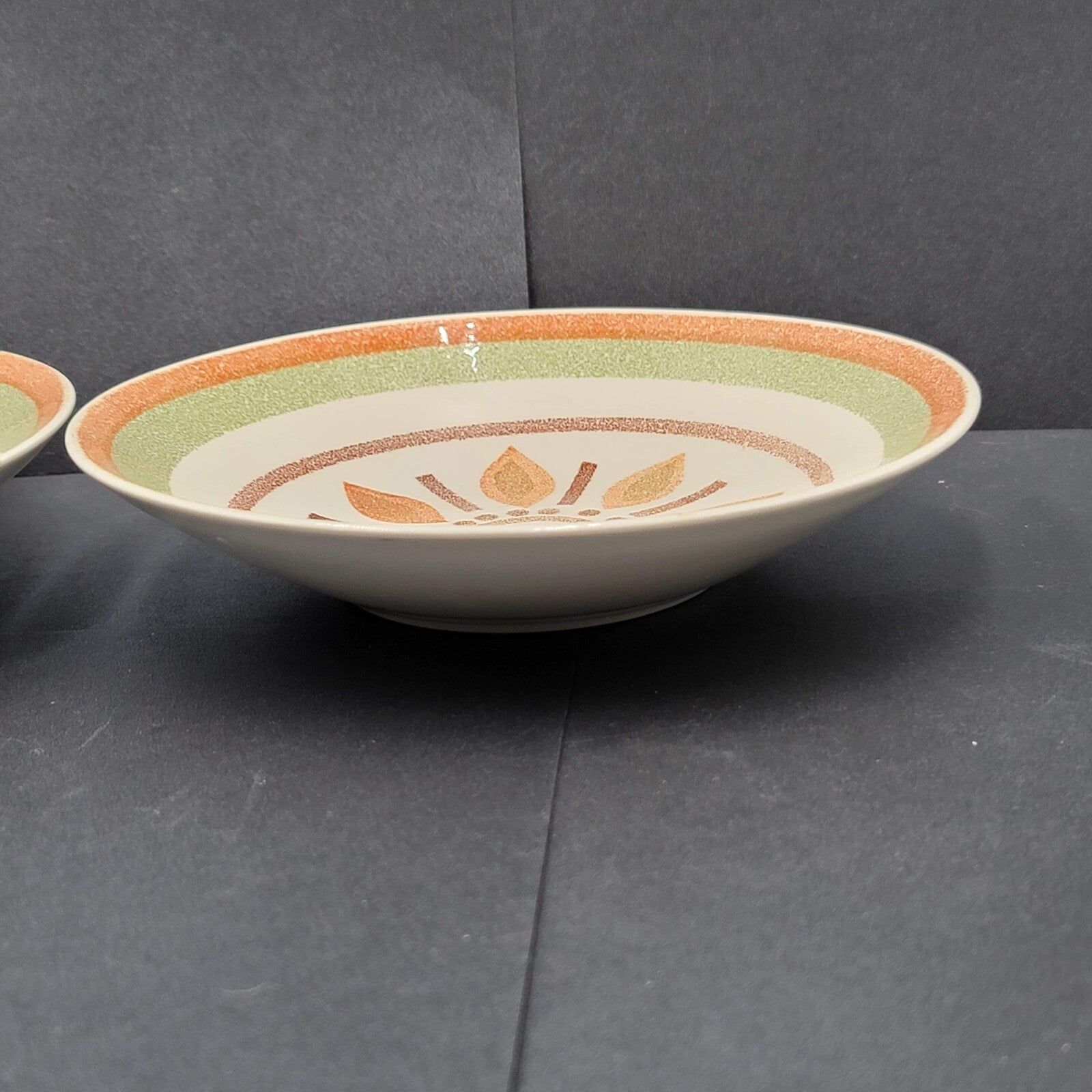 Vintage Taylor Smith Ironstone Salad Bowls Indian Morn Lot of 2 Mid Mod 7.25"