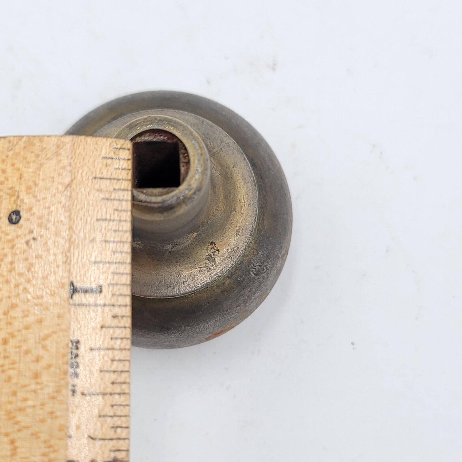 Vintage SINGLE Small Ornate Doorknob Steel Salvage Closet Pantry Hardware 2"