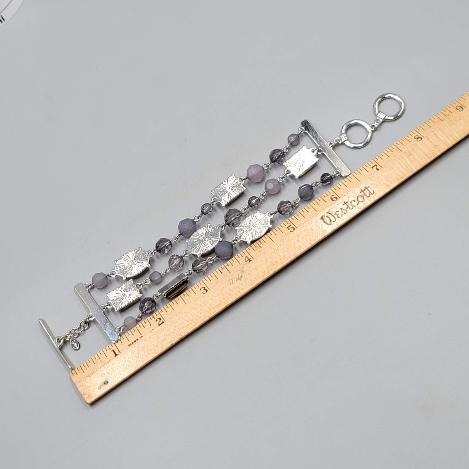 Premier Designs Bracelet Triple Strand Silver tone 