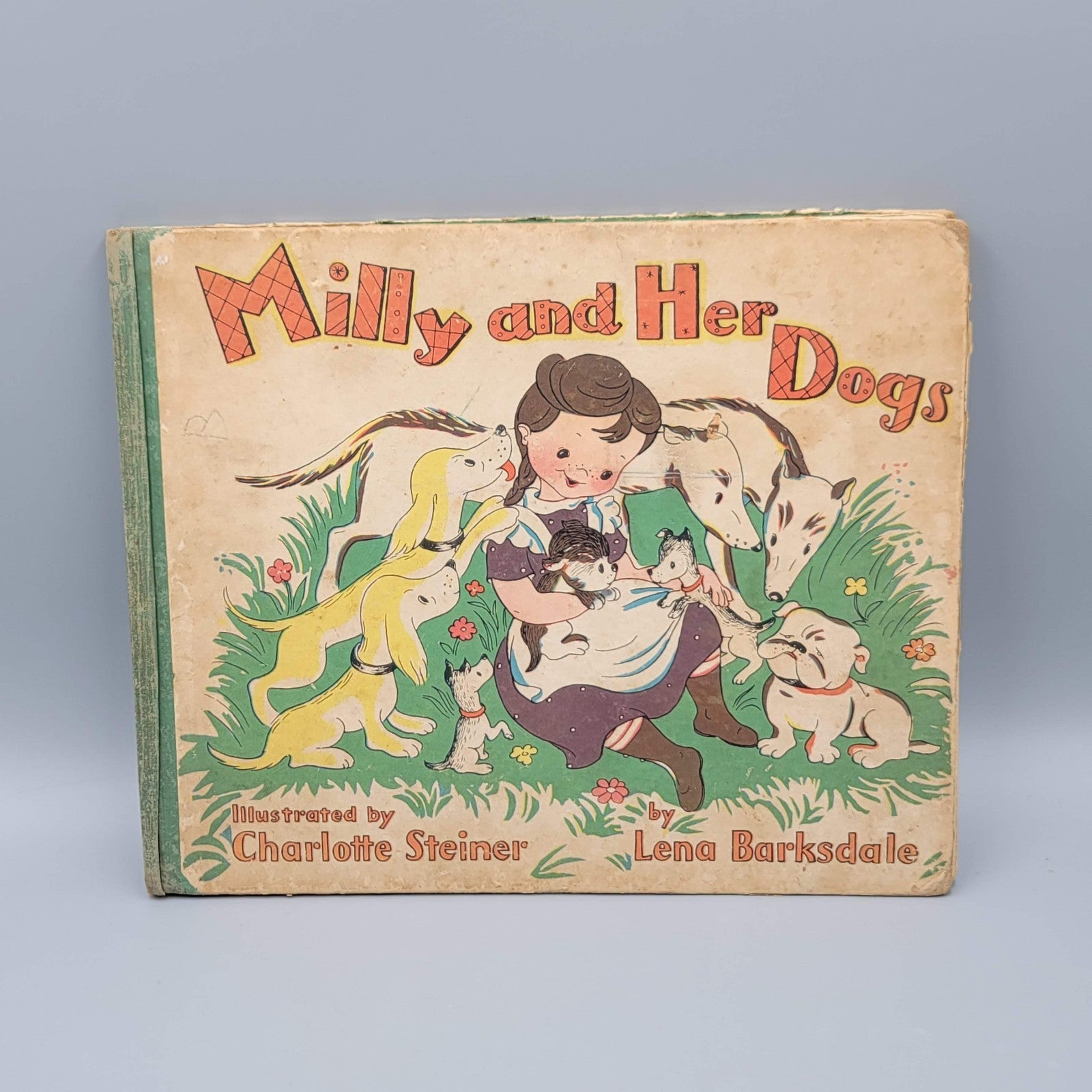 Milly And Her Dogs By Lena Barksdale Antique Children’s Book AS-IS See Photos
