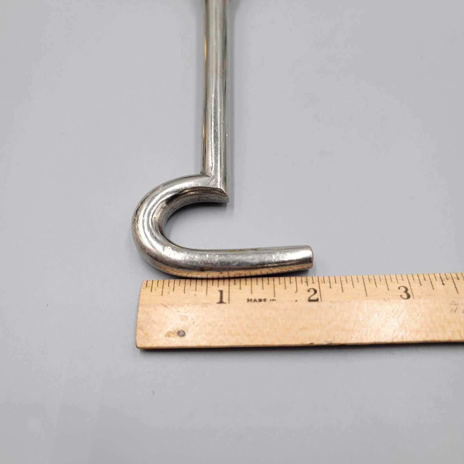 Vintage Heavy Duty Gate Hook Silver tone Pivots Salvage Hardware
