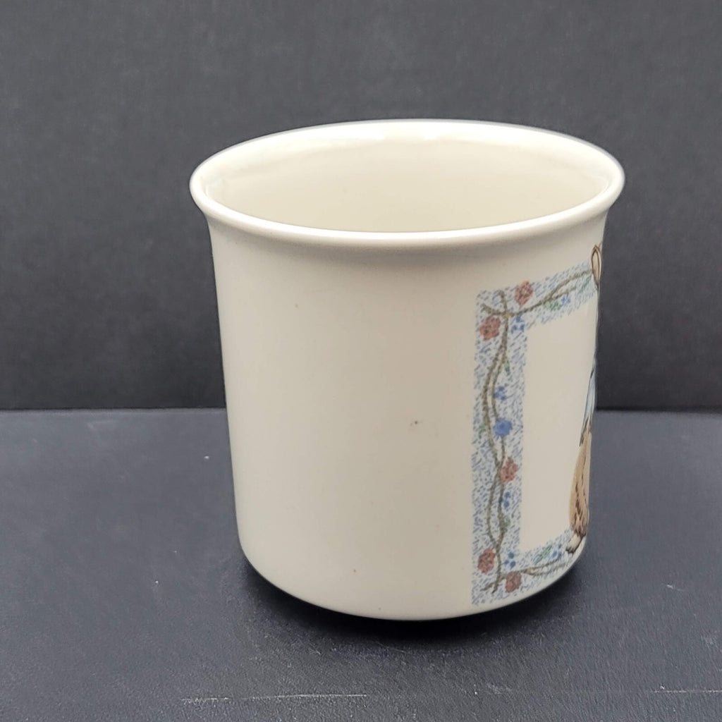 Vintage Otagiri Ceramic Coffee Mug JAPAN Karen Armstrong Bunny Rabbit Embossed