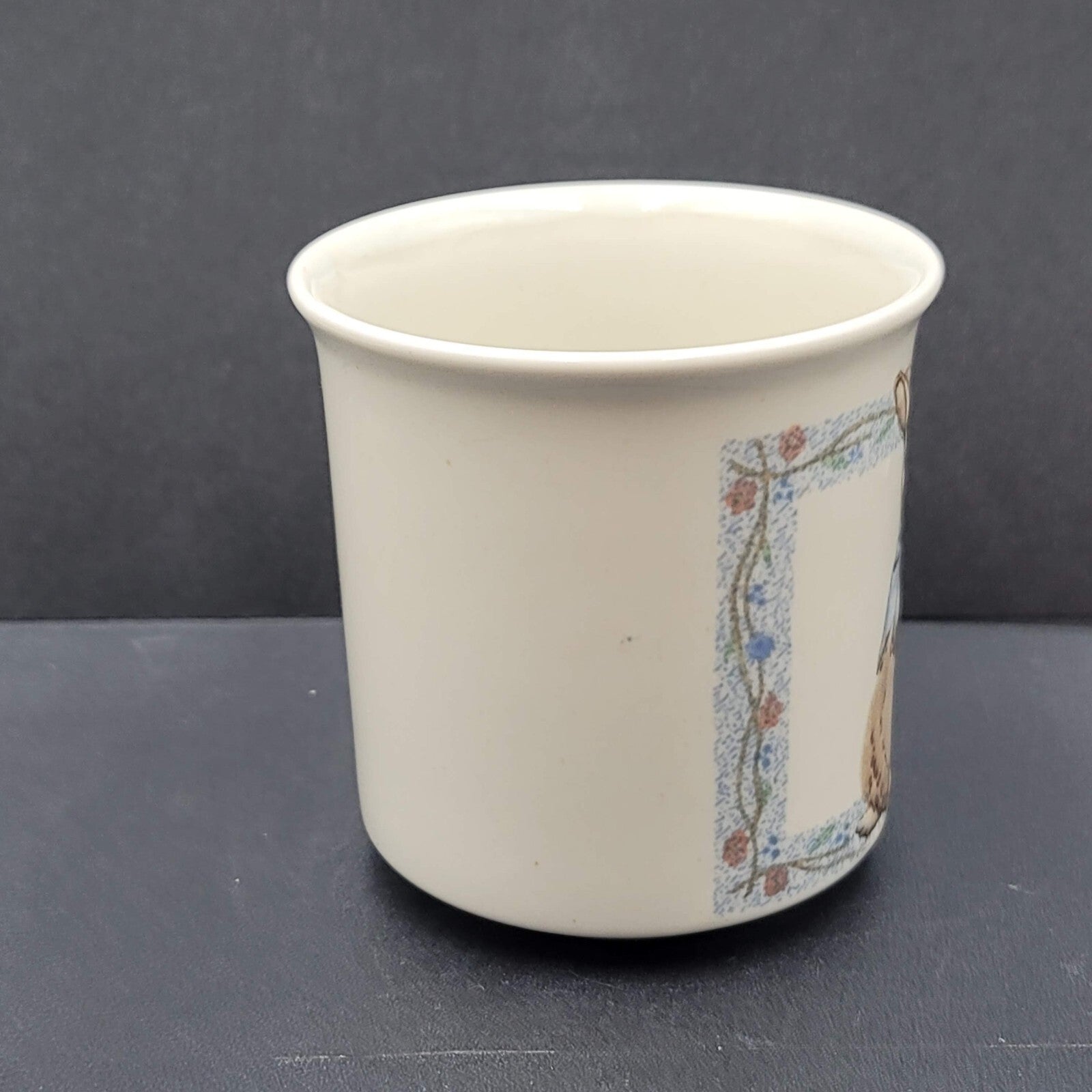 Vintage Otagiri Ceramic Coffee Mug JAPAN Karen Armstrong Bunny Rabbit Embossed