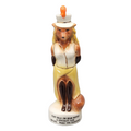 VTG Flint Hills KS Jim Beam Specialty Club Fox Lady Female Paperweight Figure
