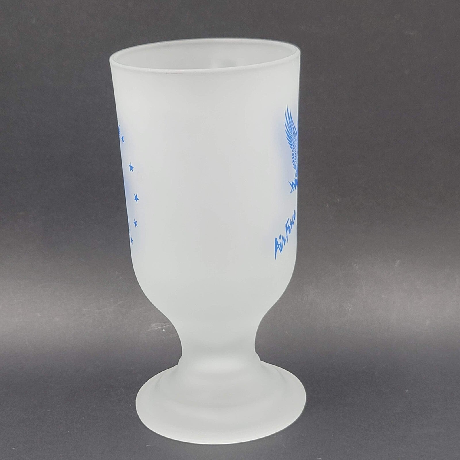 Vintage Frosted Air Force Academy Mug Blue Embossed