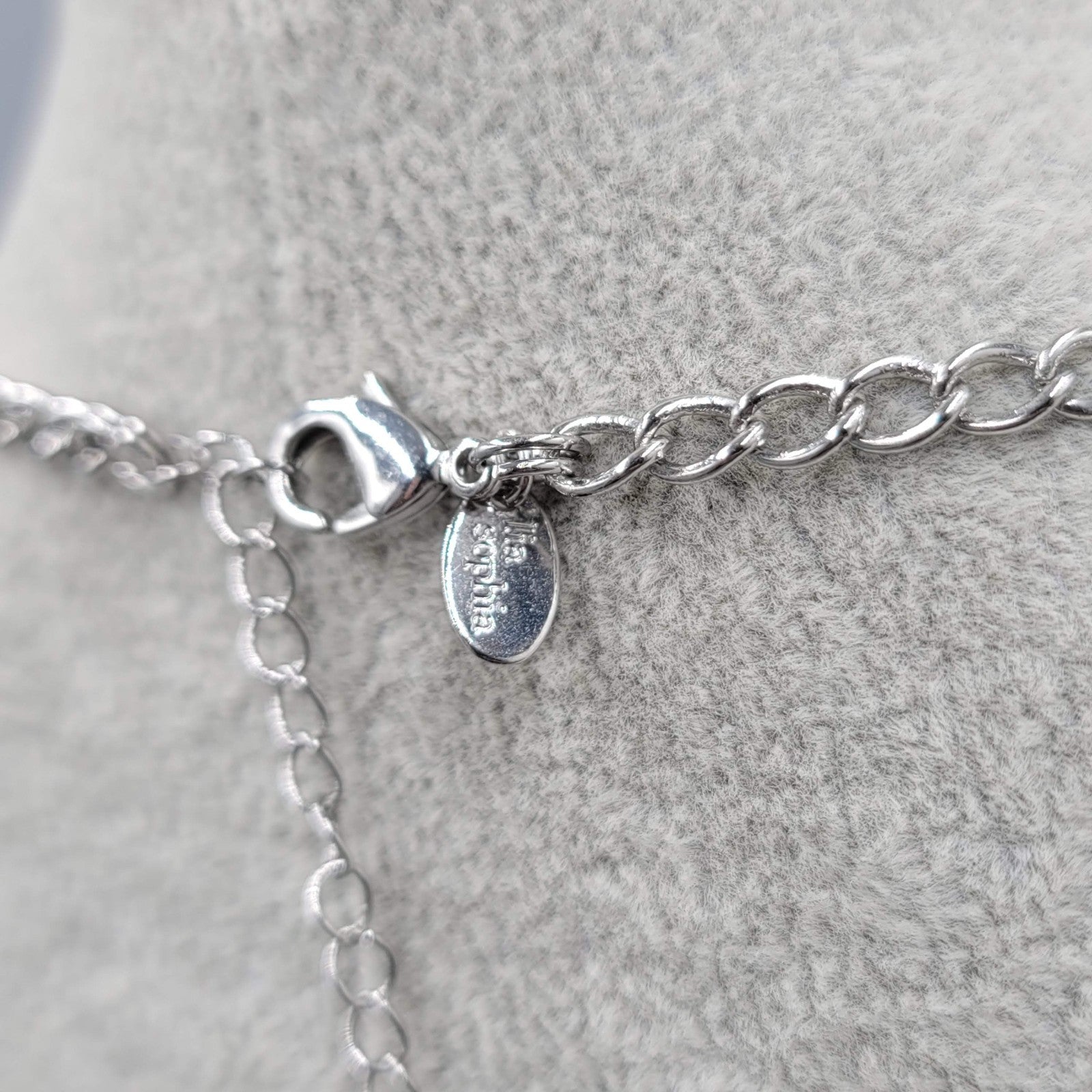Lia Sophia Necklace Silver Plated Gunmetal Graduated Beads Just Lovely!!