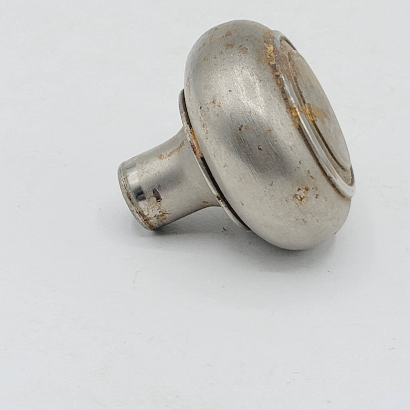 One Single Vintage Steel Door Knob Reclaimed Salvage 2.25" D0032