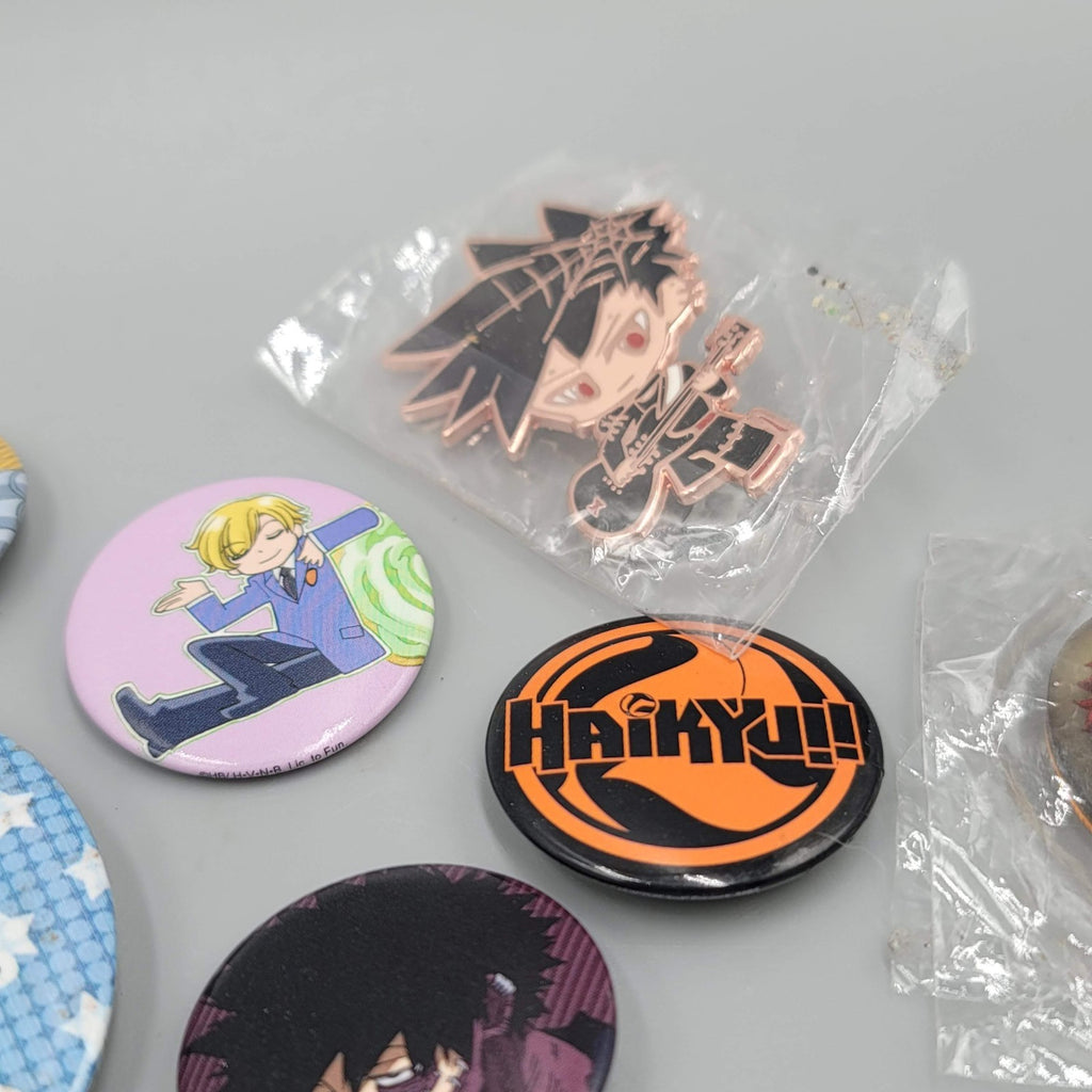 Anime Pin Button Sticker Keychain Charm Lot