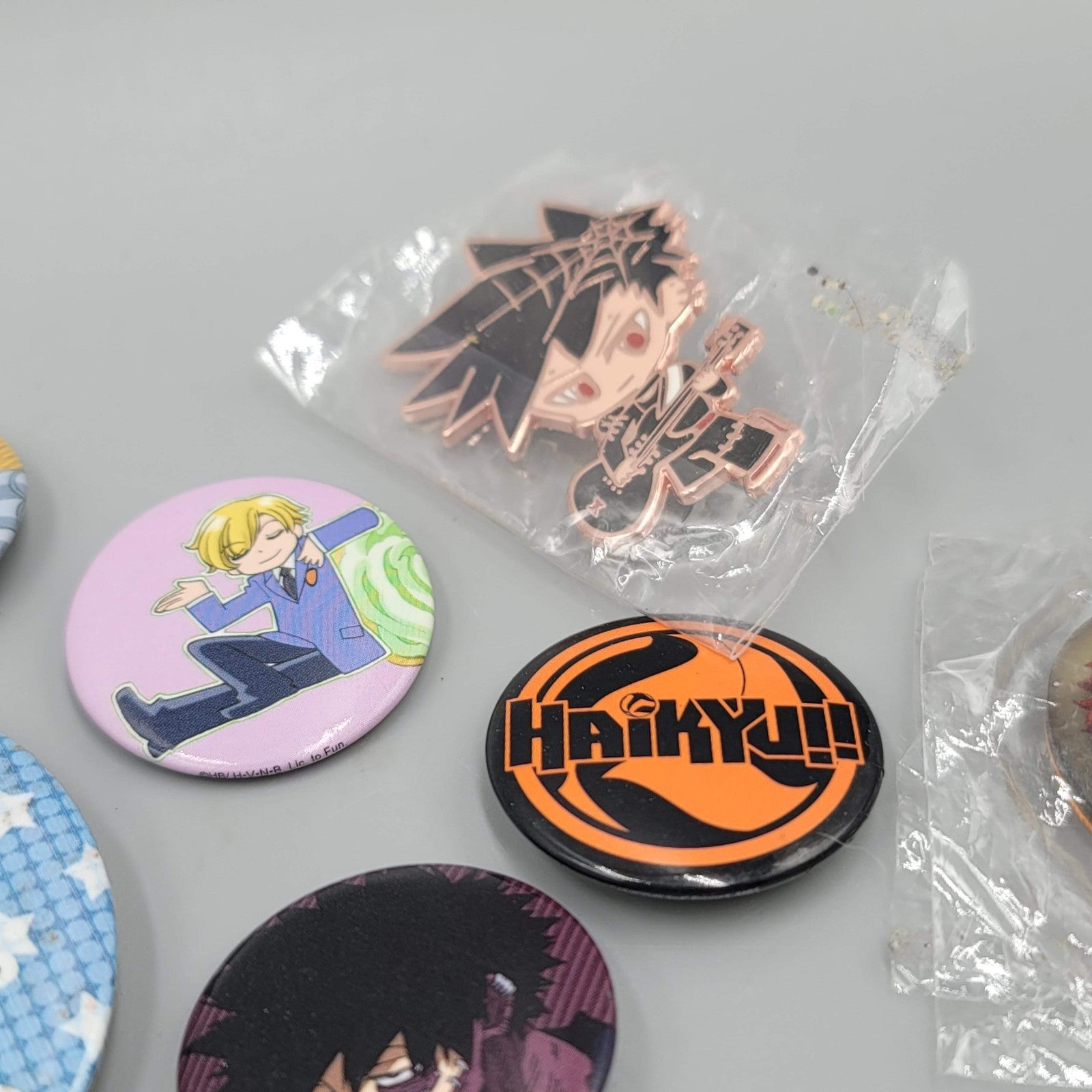 Anime Pin Button Sticker Keychain Charm Lot