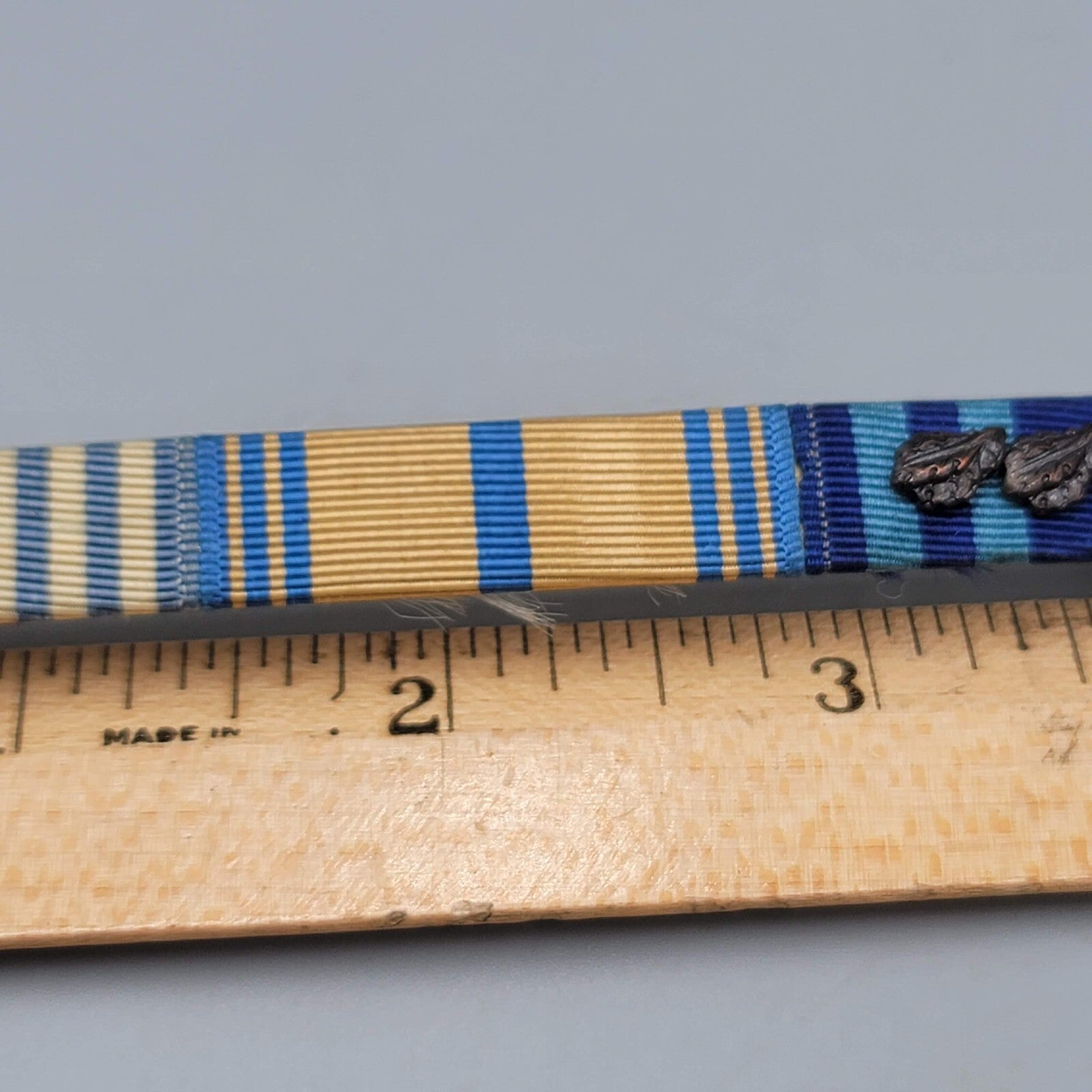 US Army Three Place Ribbon Bar Korean Era Vintage Military Pin