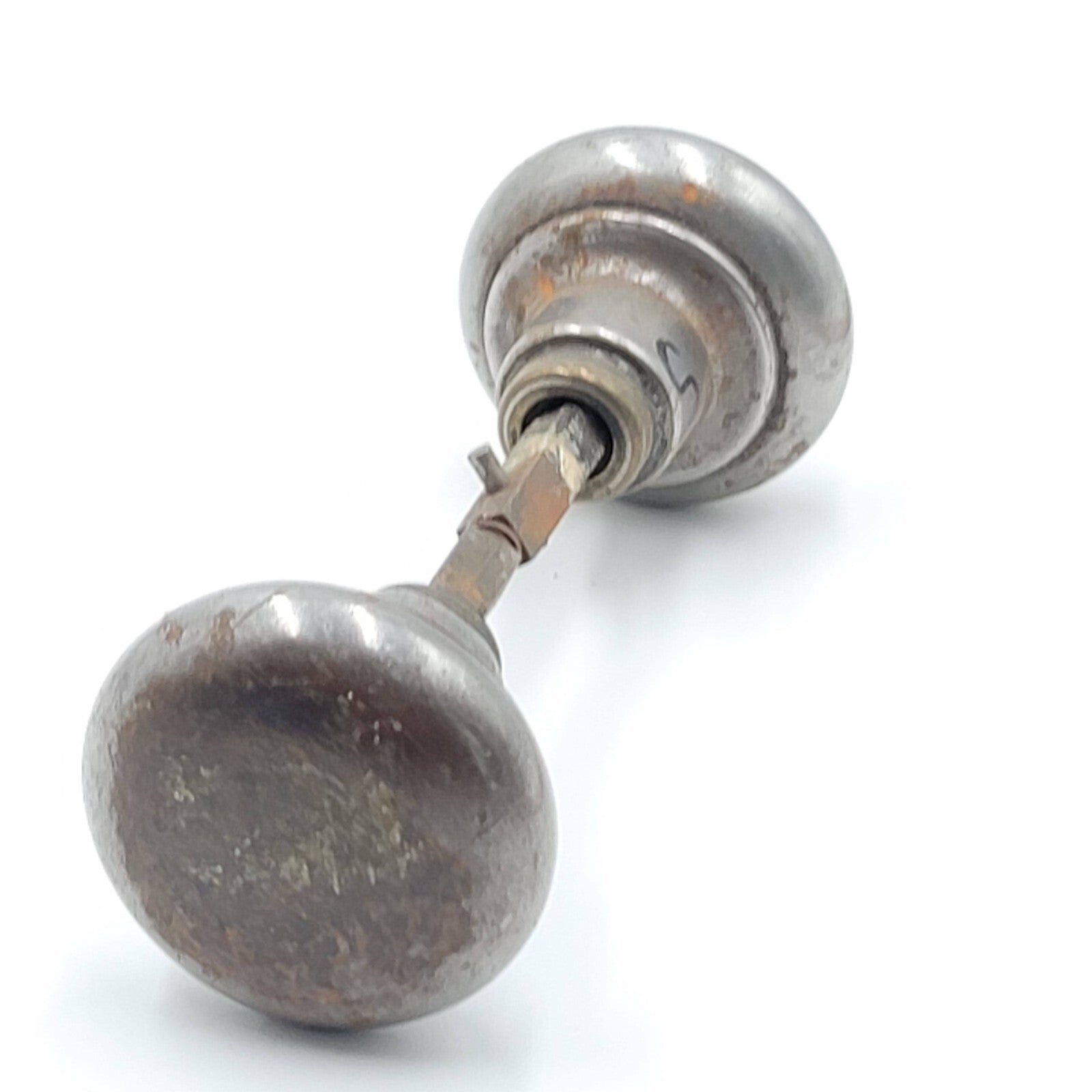 Vintage Door Knob Small Steel Closet Pantry 2" Set Salvage Reclaimed Hardware 55