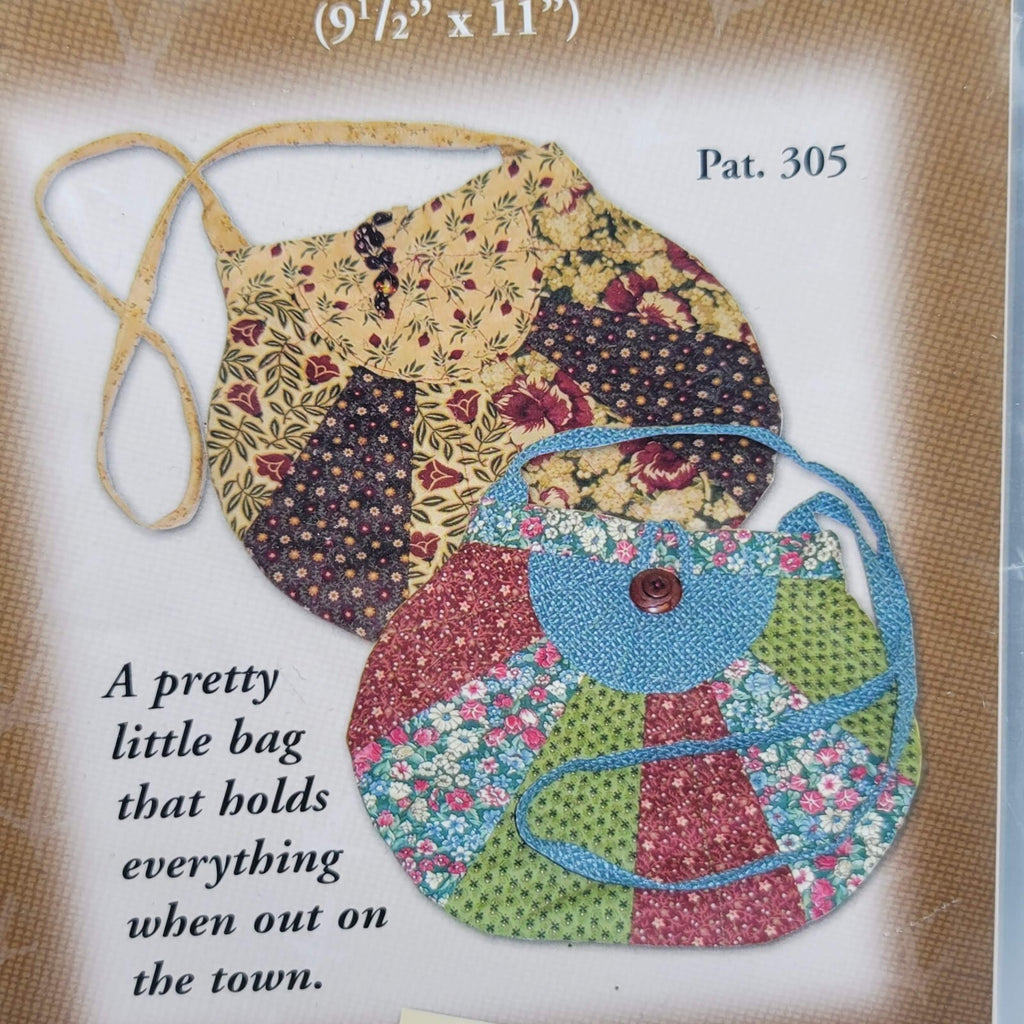 Girls Night Out Little Purse Bag Pattern 9 1/2" x 11" Turkey Track Designs #305