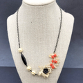 Alexandra Francois Lace Necklace Black Chain Signed French Designer 18"-21"
