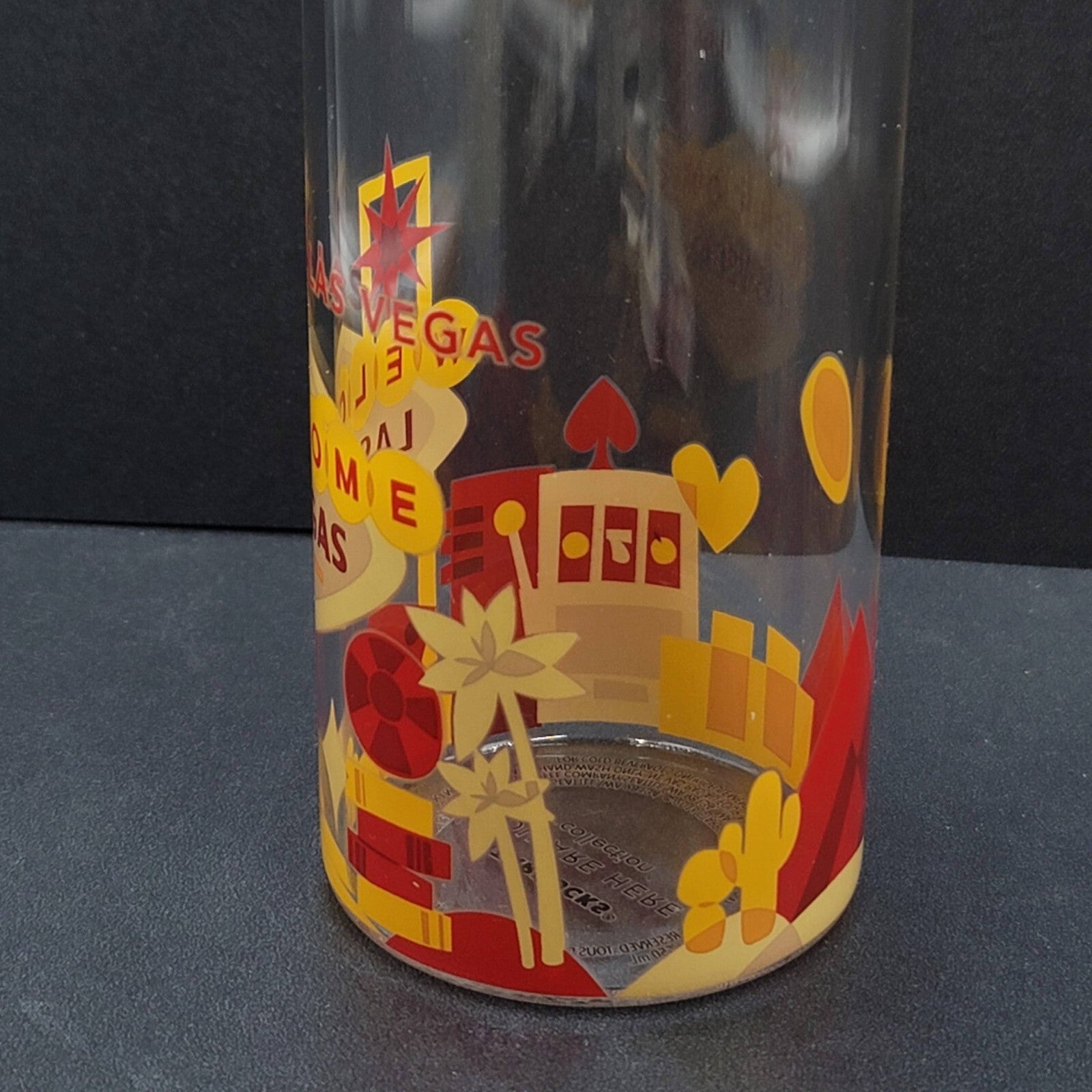 Starbucks You Are Here Collection Las Vegas NV Glass Water Bottle 18.5 oz