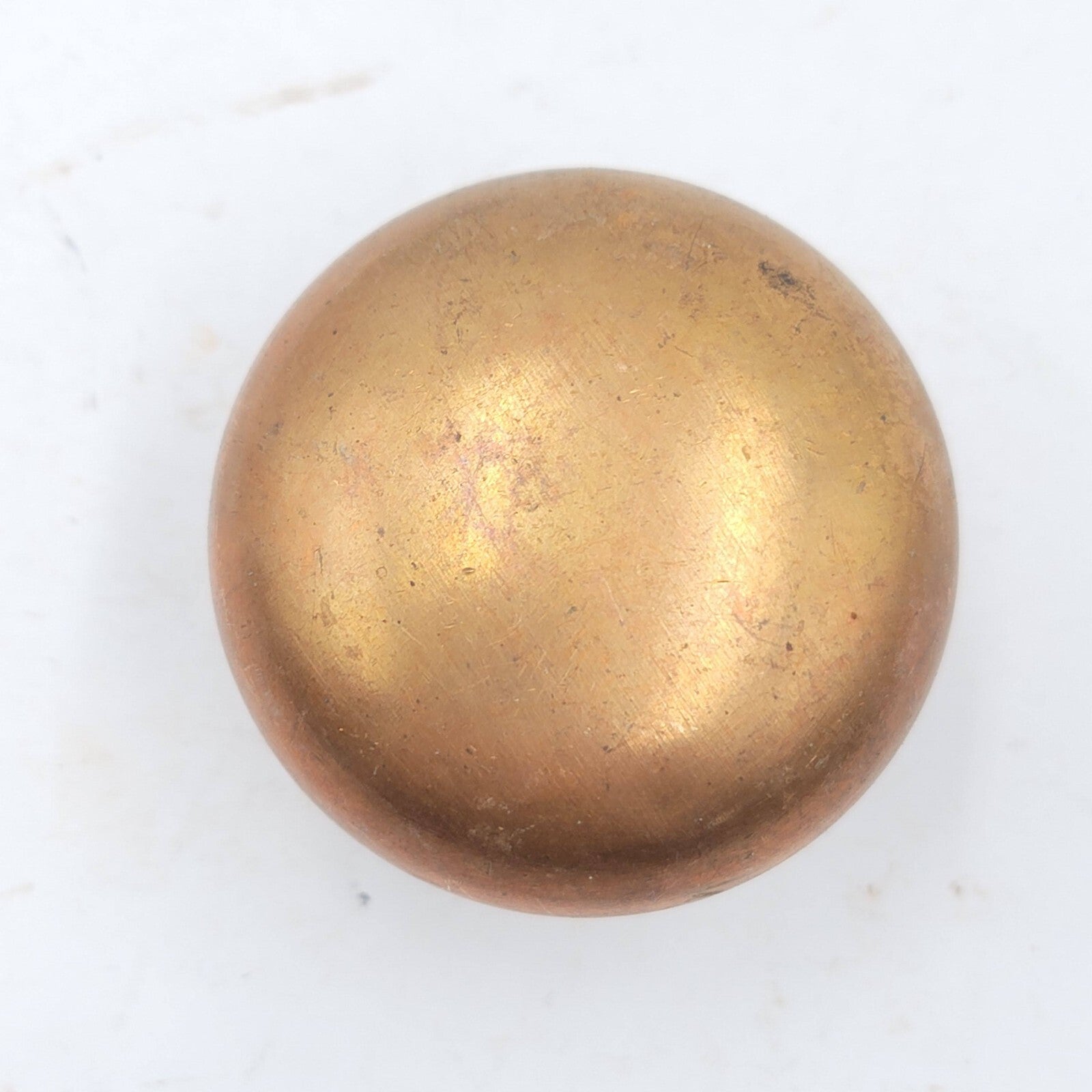 Vintage SINGLE Bronze Round Doorknob Salvage Door Hardware 2.25" (184)