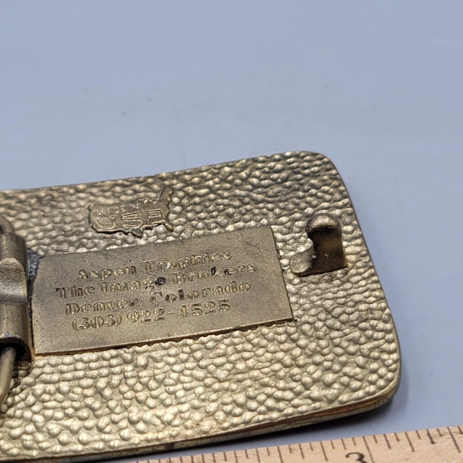 MERTZ Belt Buckle Mens Brass Made in USA Industrial Construction Truck Tractor