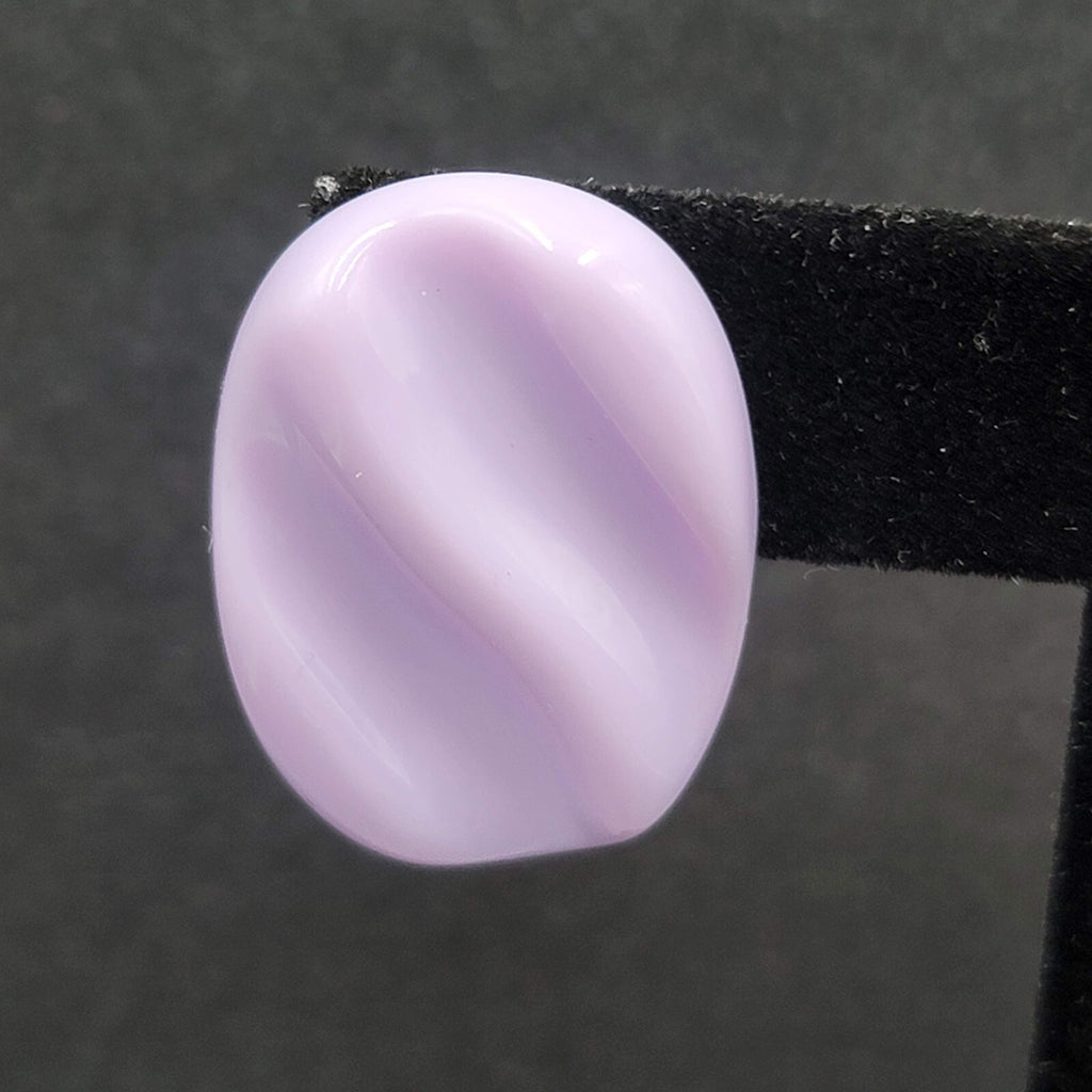 Vintage Pierced Earrings Acrylic Lavender Purple Wavy Drop 1"